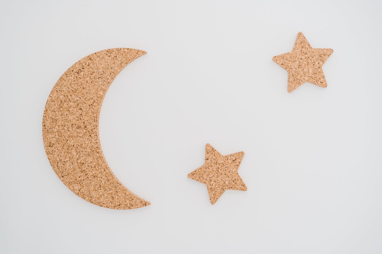 Lua e estrelas em Cortiça Natural